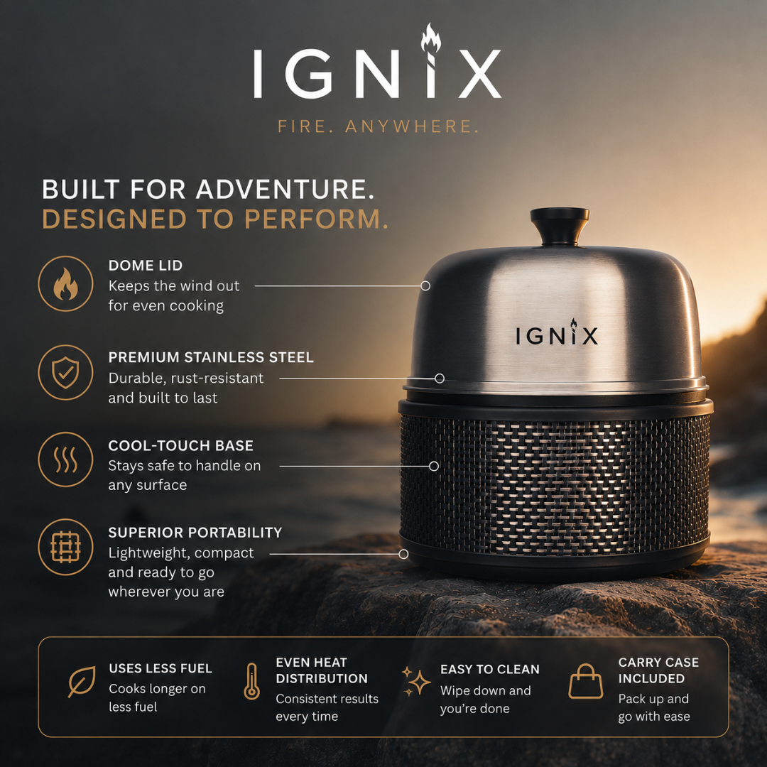 IGNIX Portable Grill - Fuelled by Charcoal