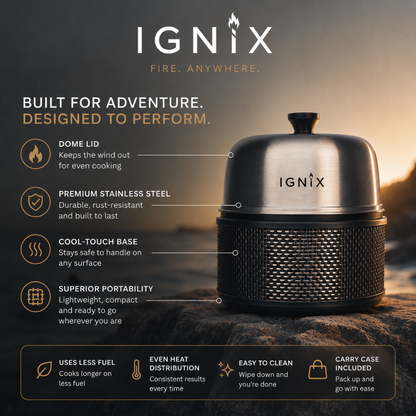 IGNIX Portable Grill - Fuelled by Charcoal