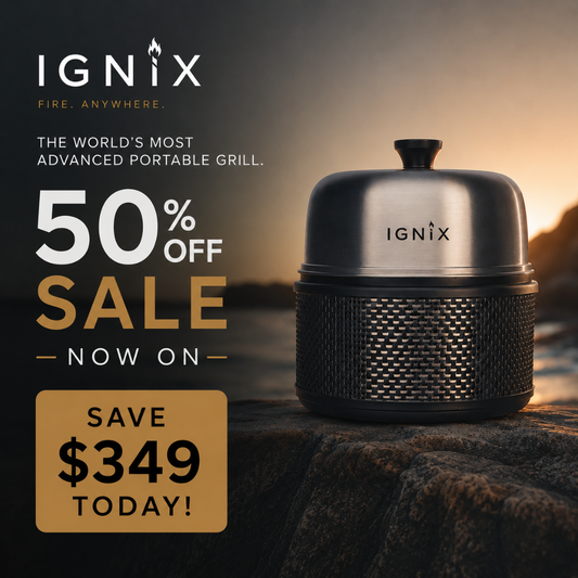 IGNIX Portable Grill - Fuelled by Charcoal